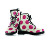 White And Red Polka Dot Men's Boots-grizzshop