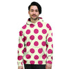 White And Red Polka Dot Men's Hoodie-grizzshop