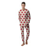 White And Red Polka Dot Men's Pajamas-grizzshop