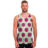 White And Red Polka Dot Men's Tank Tops-grizzshop
