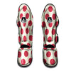 White And Red Polka Dot Muay Thai Shin Guard-grizzshop