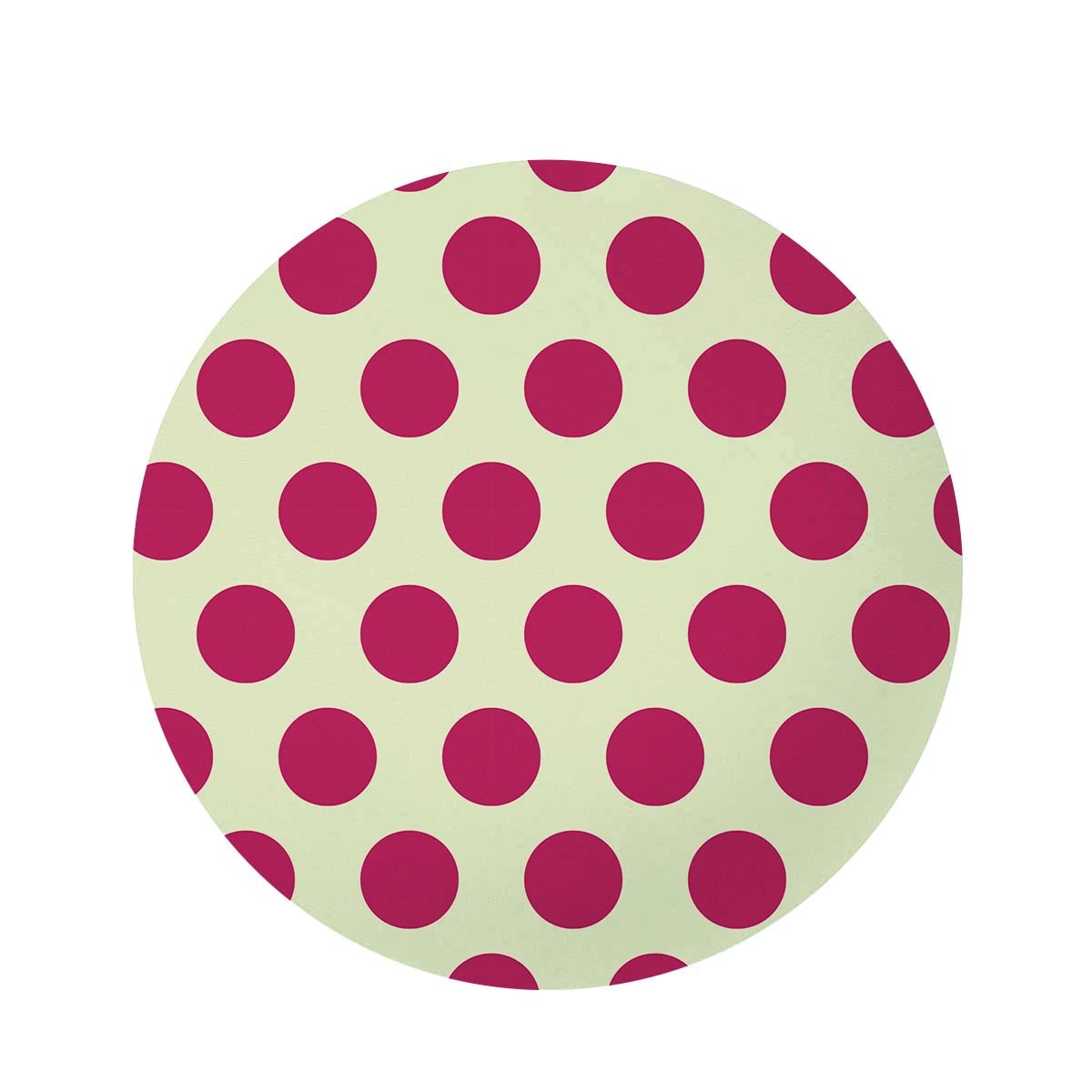 White And Red Polka Dot Round Rug-grizzshop