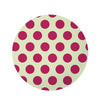 White And Red Polka Dot Round Rug-grizzshop