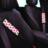 White And Red Polka Dot Seat Belt Cover-grizzshop