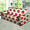 White And Red Polka Dot Sofa Cover-grizzshop