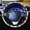 White And Red Polka Dot Steering Wheel Cover-grizzshop