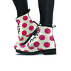 White And Red Polka Dot Women's Boots-grizzshop