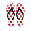 White And Red Polka Dot Women's Flip Flops-grizzshop