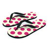 White And Red Polka Dot Women's Flip Flops-grizzshop