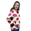 White And Red Polka Dot Women's Hoodie-grizzshop