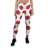 White And Red Polka Dot Women's Leggings-grizzshop