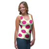 White And Red Polka Dot Women's Tank Top-grizzshop