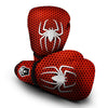 White And Red Spider Print Boxing Gloves-grizzshop