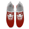 White And Red Spider Print White Athletic Shoes-grizzshop