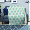 White And Turquoise Polka Dot Blanket-grizzshop