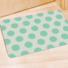 White And Turquoise Polka Dot Door Mat-grizzshop