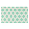 White And Turquoise Polka Dot Door Mat-grizzshop