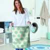 White And Turquoise Polka Dot Laundry Basket-grizzshop