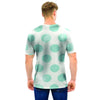 White And Turquoise Polka Dot Men T Shirt-grizzshop