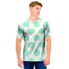 White And Turquoise Polka Dot Men T Shirt-grizzshop