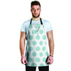 White And Turquoise Polka Dot Men's Apron-grizzshop