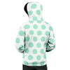 White And Turquoise Polka Dot Men's Hoodie-grizzshop