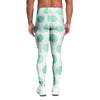 White And Turquoise Polka Dot Men's Leggings-grizzshop