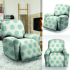 White And Turquoise Polka Dot Recliner Cover-grizzshop