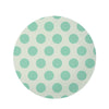 White And Turquoise Polka Dot Round Rug-grizzshop