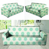 White And Turquoise Polka Dot Sofa Cover-grizzshop