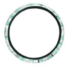 White And Turquoise Polka Dot Steering Wheel Cover-grizzshop