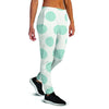 White And Turquoise Polka Dot Women's Joggers-grizzshop