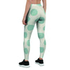 White And Turquoise Polka Dot Women's Leggings-grizzshop