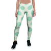 White And Turquoise Polka Dot Women's Leggings-grizzshop