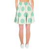 White And Turquoise Polka Dot Women's Skirt-grizzshop
