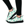 White And Turquoise Polka Dot Women's Sneakers-grizzshop