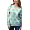 White And Turquoise Polka Dot Women's Sweatshirt-grizzshop