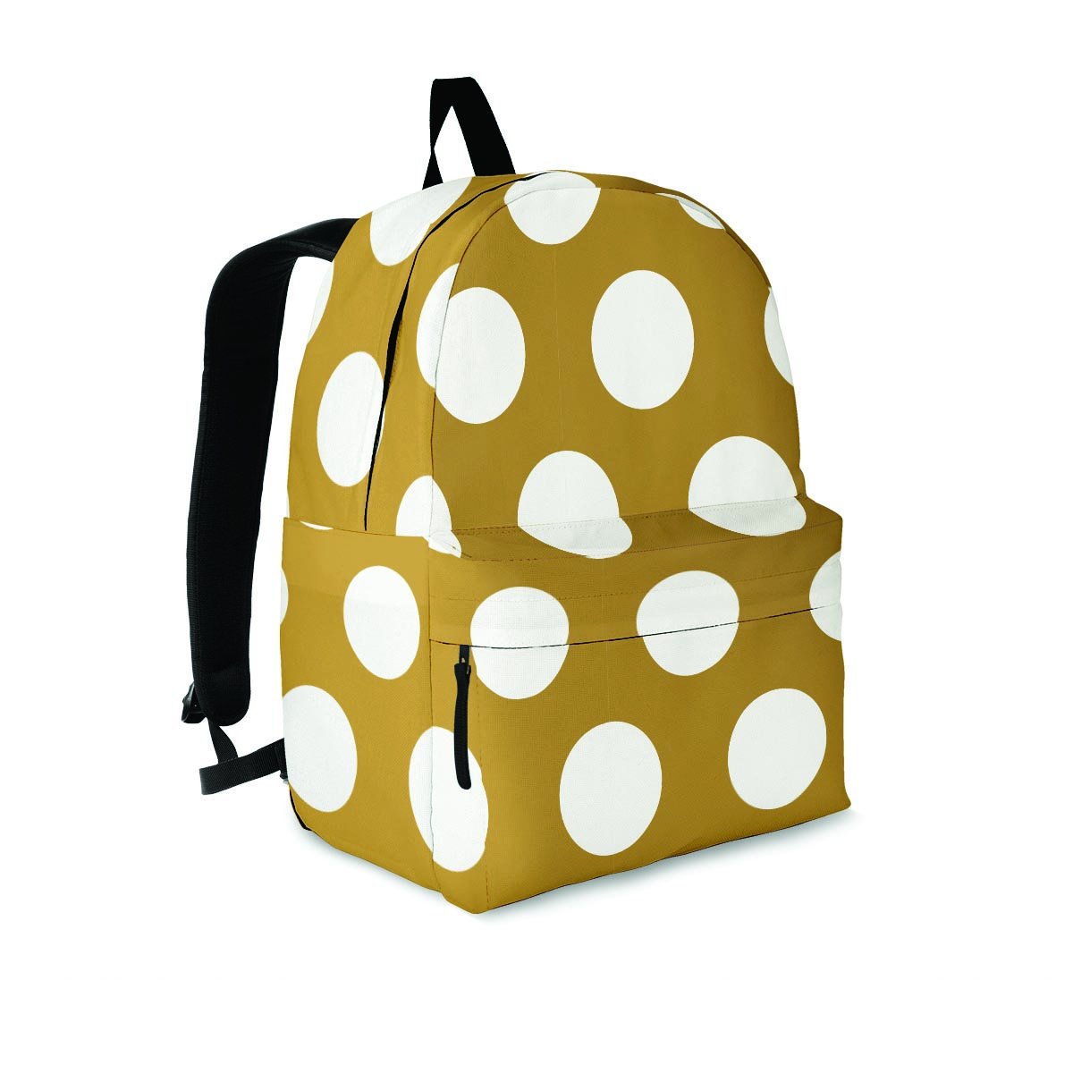 White And Yellow Polka Dot Backpack-grizzshop