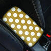 White And Yellow Polka Dot Car Console Cover-grizzshop