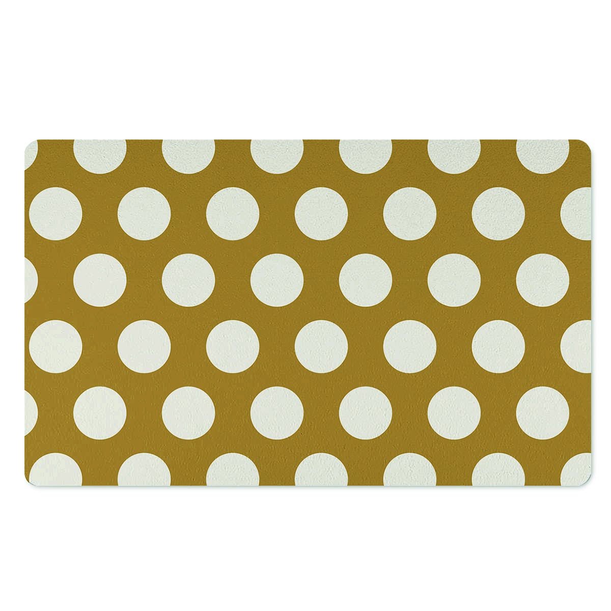 White And Yellow Polka Dot Door Mat-grizzshop