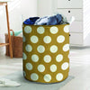 White And Yellow Polka Dot Laundry Basket-grizzshop