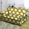 White And Yellow Polka Dot Loveseat Cover-grizzshop