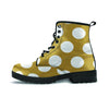 White And Yellow Polka Dot Men's Boots-grizzshop
