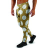 White And Yellow Polka Dot Men's Joggers-grizzshop