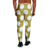 White And Yellow Polka Dot Men's Joggers-grizzshop