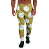 White And Yellow Polka Dot Men's Joggers-grizzshop