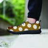 White And Yellow Polka Dot Men's Sneakers-grizzshop