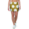 White And Yellow Polka Dot Mini Skirt-grizzshop