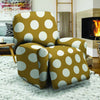 White And Yellow Polka Dot Recliner Cover-grizzshop