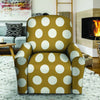 White And Yellow Polka Dot Recliner Cover-grizzshop